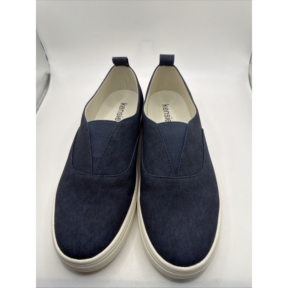 Kensie Girl Navy Canvas Slip-On Espadrille Sneakers with Cream Sole - Picture 10 of 10